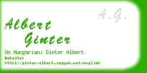 albert ginter business card